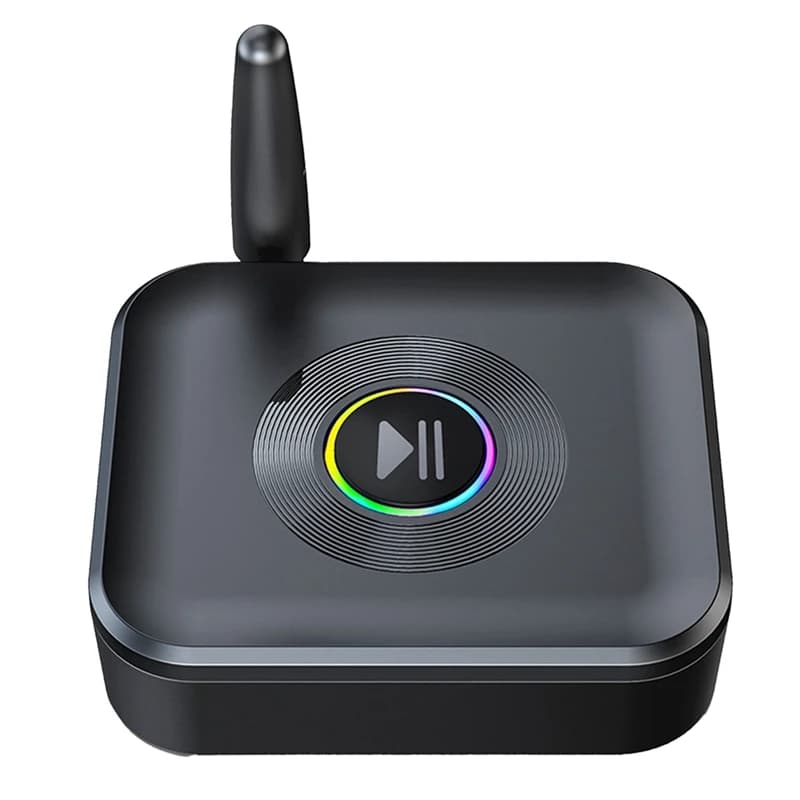 Wireless Audio Receiver Colorful Light Music Stereo Music Adapter For 3.5Mm Jack Earphone Speaker PC Support TF Card Easy To Use