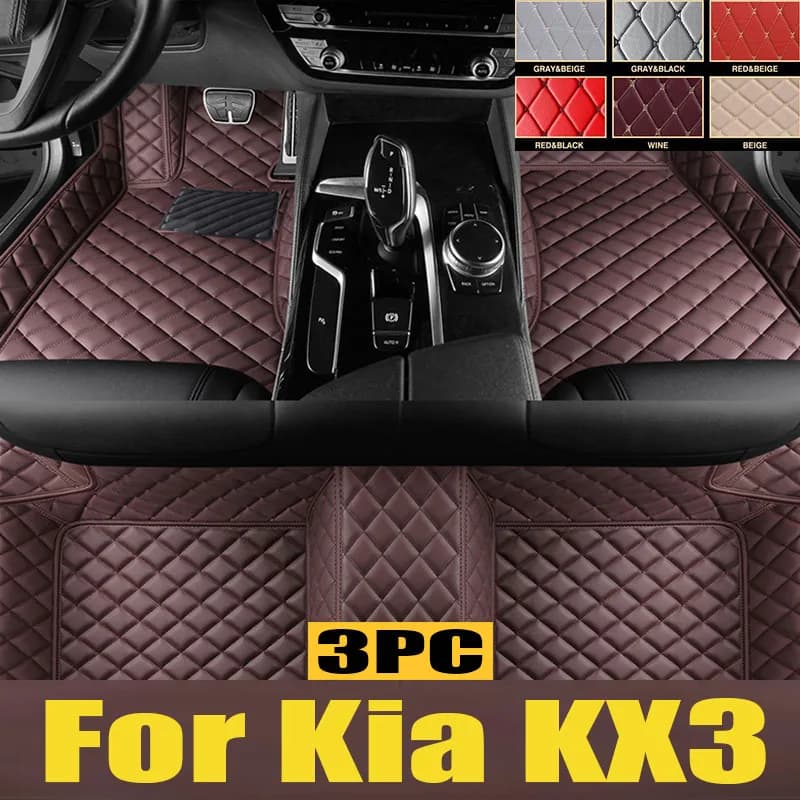 TPE Custom Car Floor Mats For Kia KX3 2015 2016 2017 2018 2019 Waterproof Carpet Auto Interior trunk mat