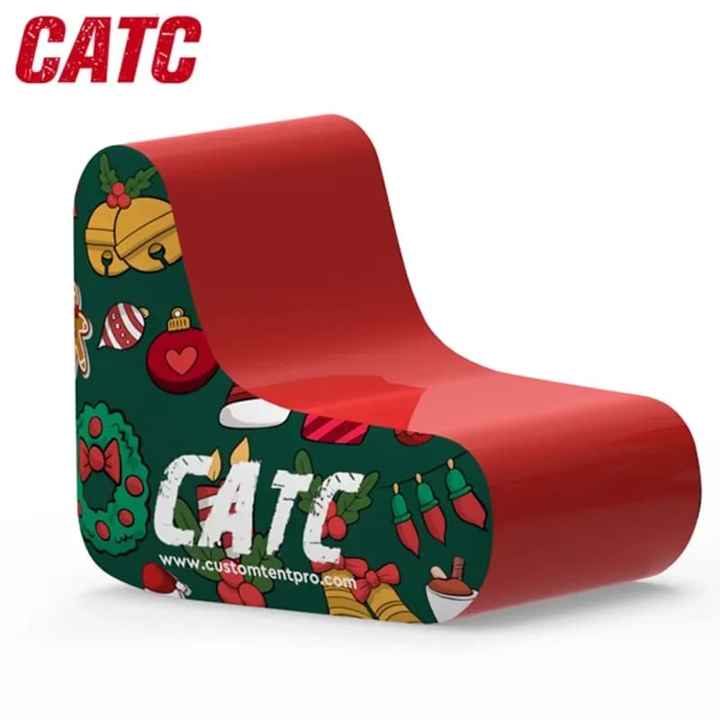 CATC New Design Christmas Inflatable Chair Airtight Sofa for Party Custom with LED Lights Advertising Inflatables