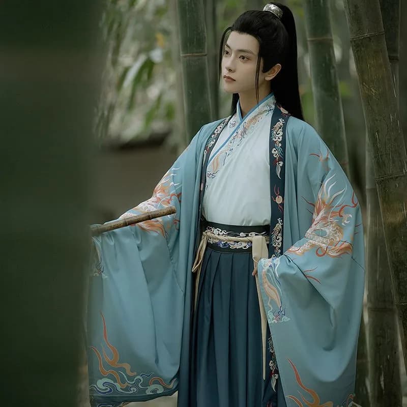 Hanfu Men Chinese Men's Adult Clothing Ancient China Boy Costume Han Nation Clothes Sets to Wear Improving Hanbok Daily Outfits