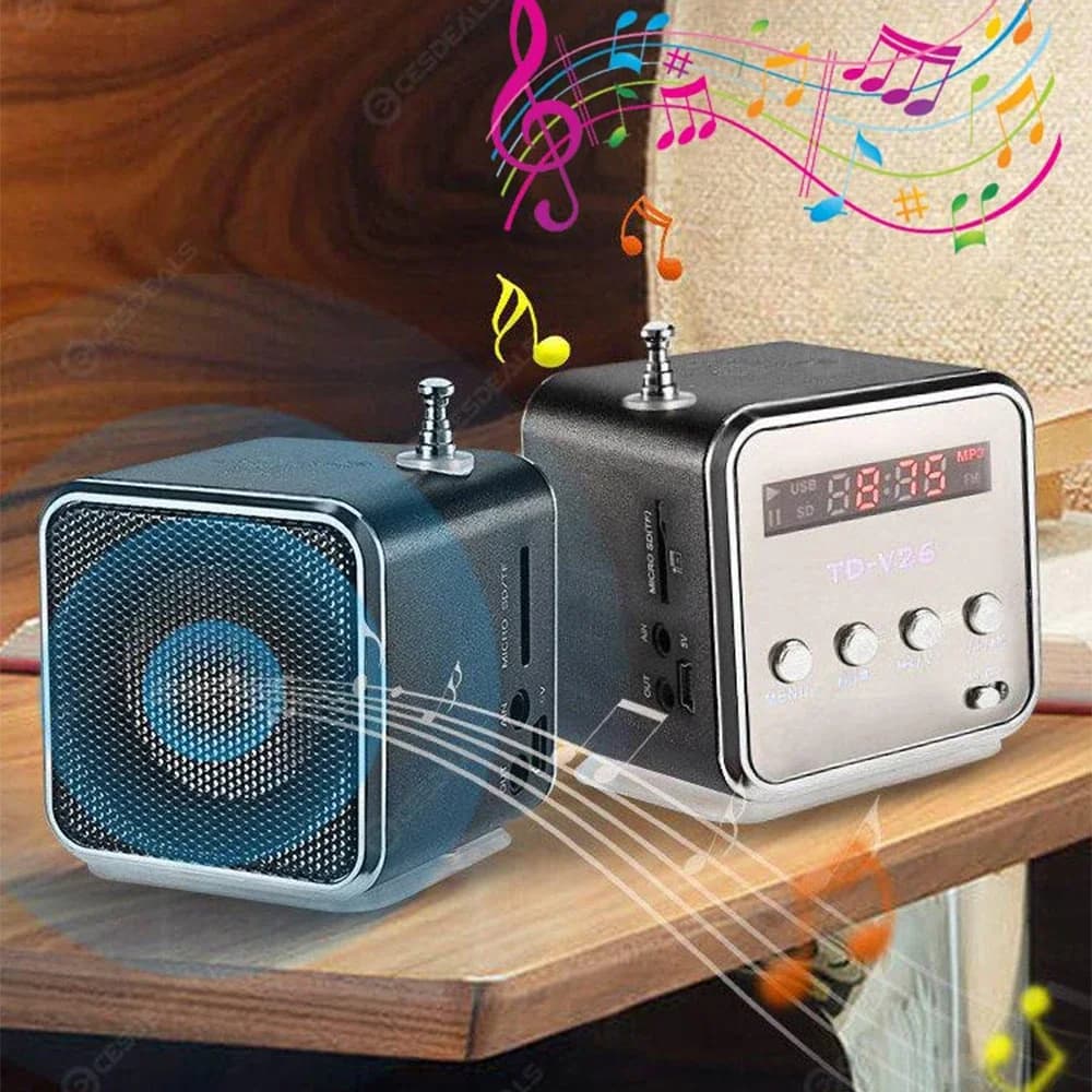 FM portable mini Bluetooth speaker with screen microphone MP3 player speaker card