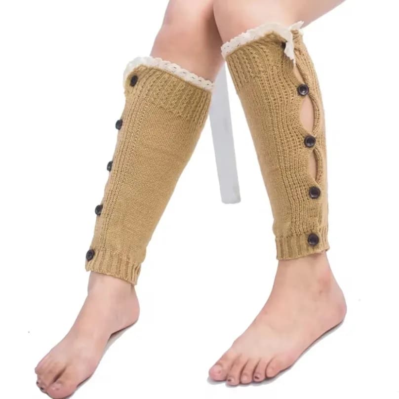 Leg Warmers Ankle Womens Winter Warm Stretch Knitted Slouch Thermal Ladies Wool Cuffs Boot Socks Female Gaiter Thick Bottom