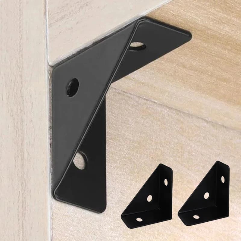 heavy-duty steel angle brackets: 90 ° right angle support, durable furniture reinforcement bracket