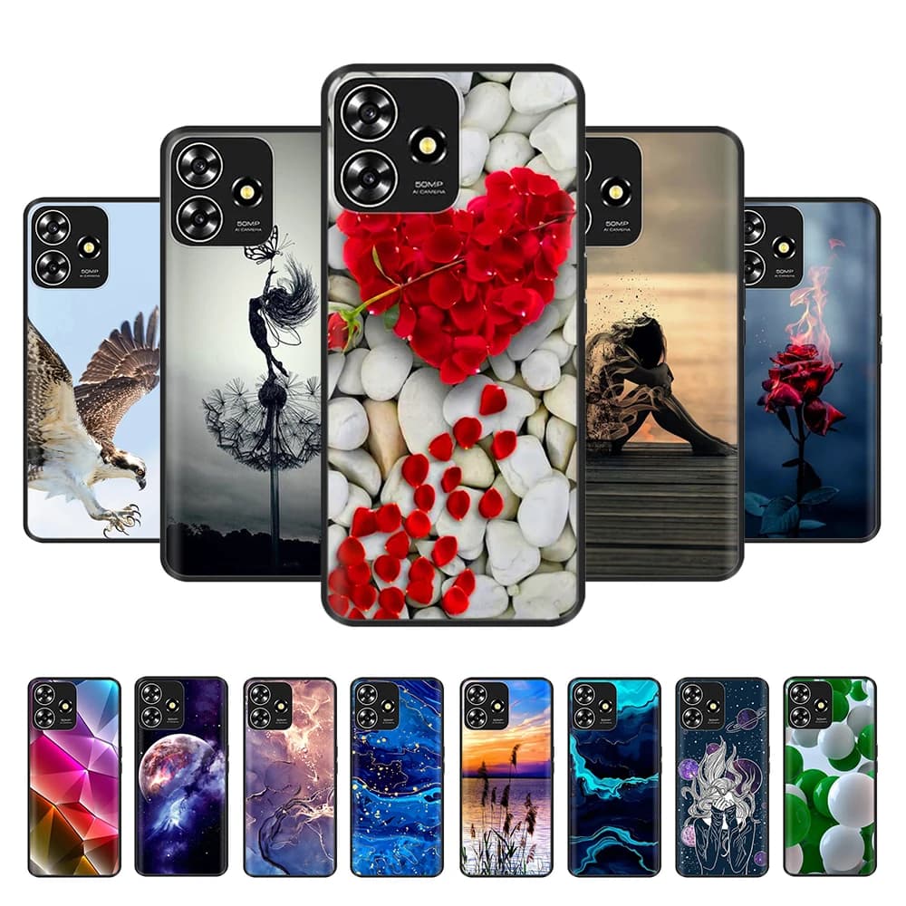 For ZTE Blade A73 4G Case Soft Silicone Cool Animals TPU Flower Phone Cases For ZTE Blade A73 4G BladeA73 A 73 Lovely Back Cover