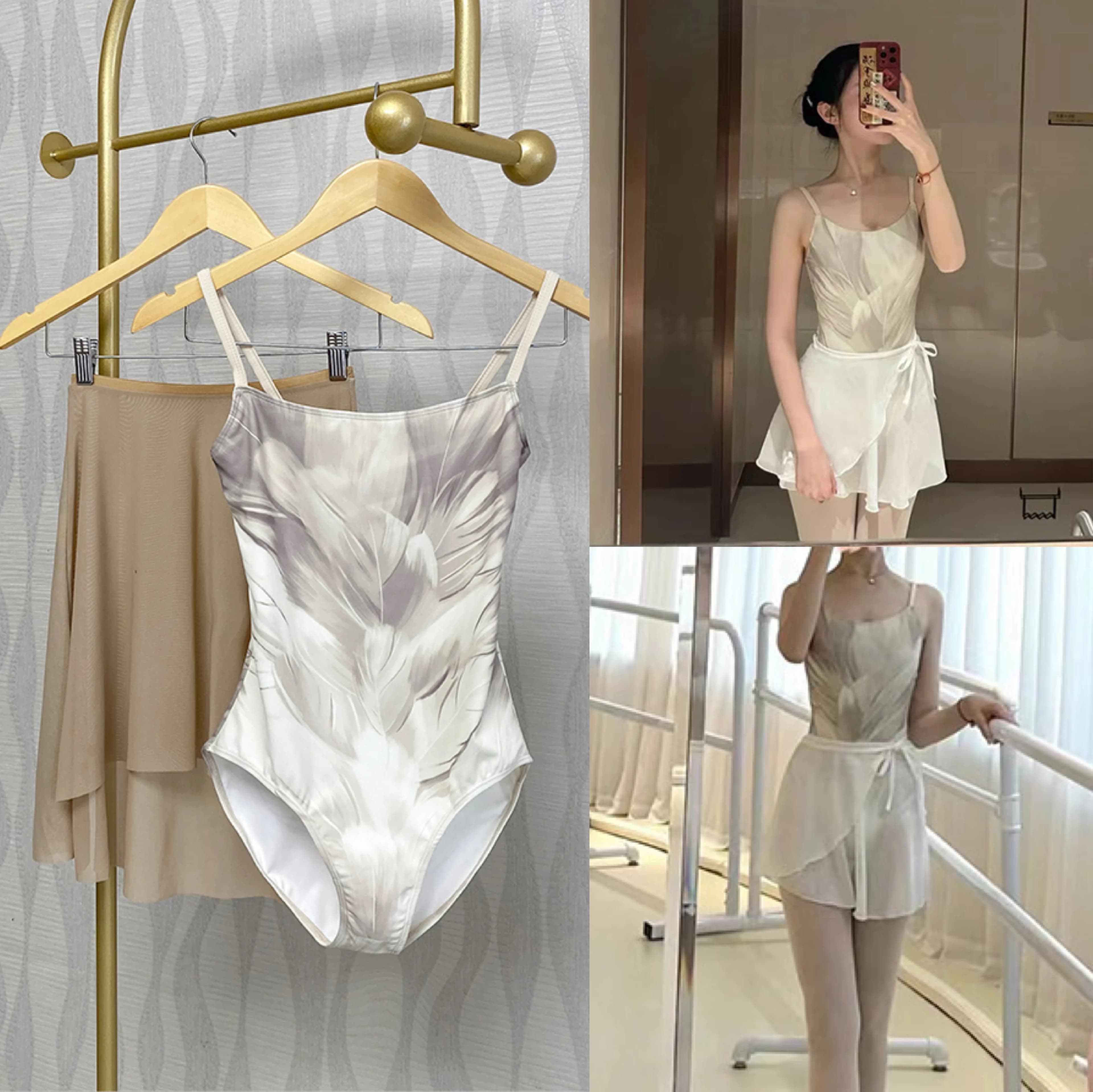 Sleeveless Ballet Leotard Adult 2025 New White Elegant Practice Ballet Dancing Wear Women Dance Team Gymnastics Coverall