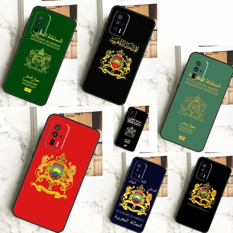 Morocco Flag Coat Of Arms Case For POCO X3 X6 F6 Pro M6 X5 F3 F5 M5s Xiaomi 13 14 Ultra 12 Lite 11T 12T 13T Pro Cover