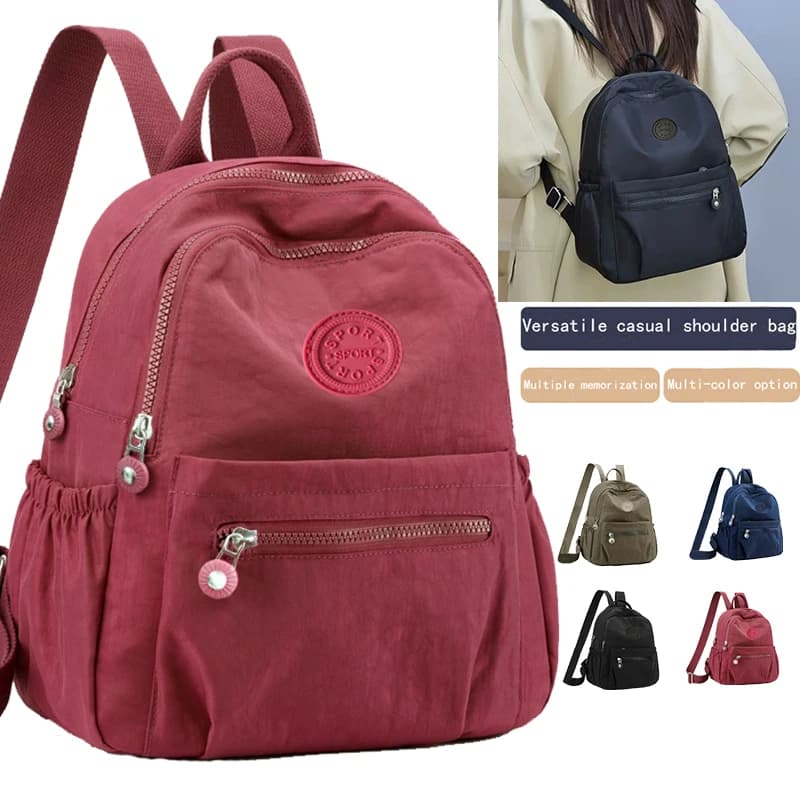 Dual shoulder bag, fashionable Oxford cloth, men's and women's bag, nylon fabric, casual shopping backpack