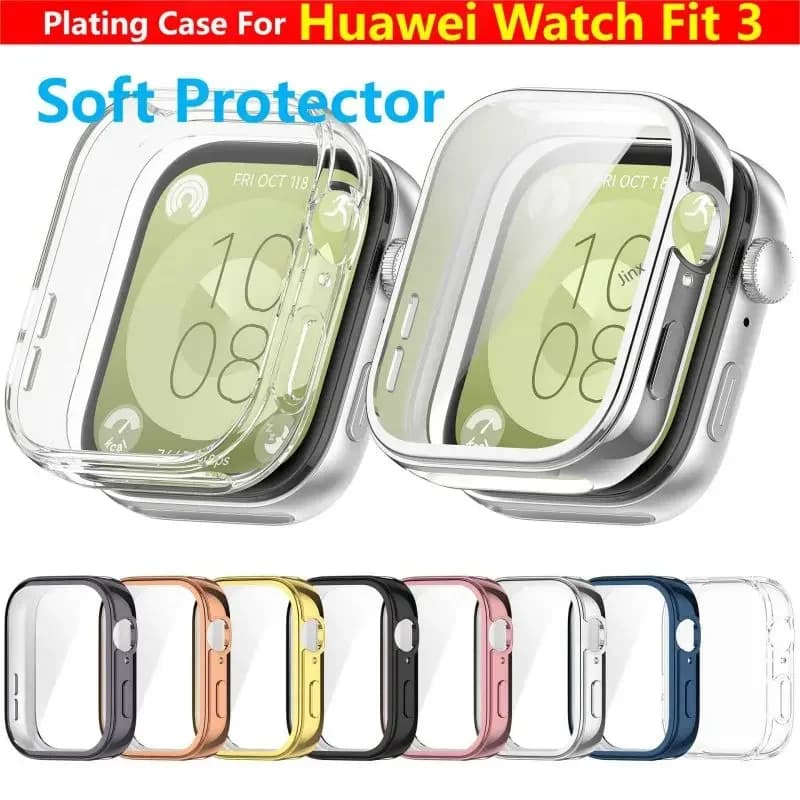 Full Cover For Huawei Watch Fit 3 SmartWatch TPU Screen Protector Case Protective Frame Bumper Shell for Huawei Fit3 Accessories