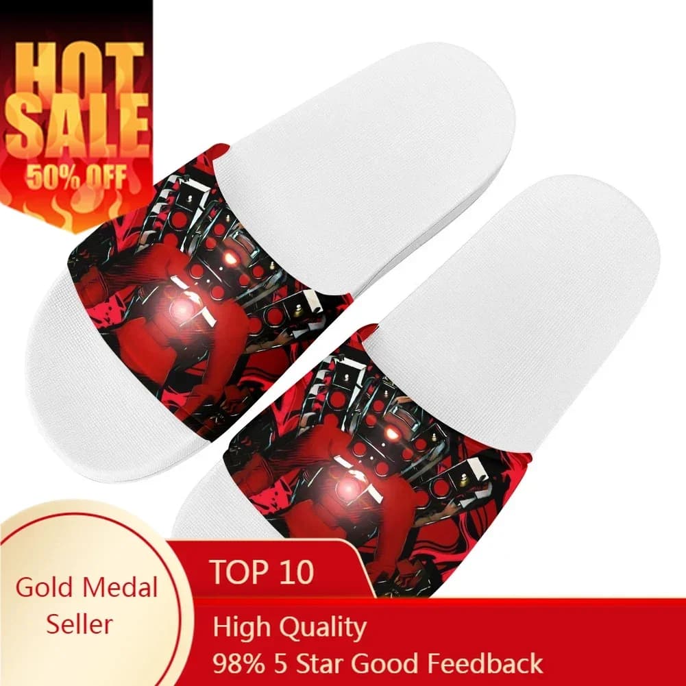 Titan Speakerman Skibidi Toilet Slippers Home Water Shoes Men Women Teenagers Beach Pool Sandals Custom Summer Slipper