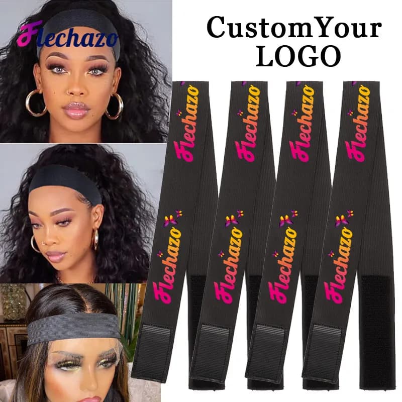 FLECHAZO Designer Elastic Band For Wigs Edges Hair Secure Wig Gripper Melt Band Stretching Lace Front Band Wig Fix Headband