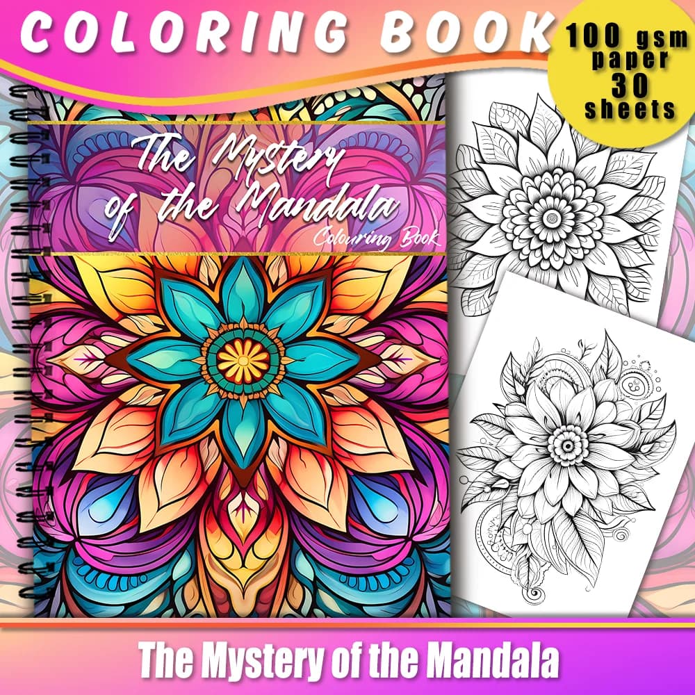 Spiral Coloring book -30 Sheets adult coloring book, 11.3 x 8.3 inches, 100g thick paper, drawing book, homecoming holiday gift
