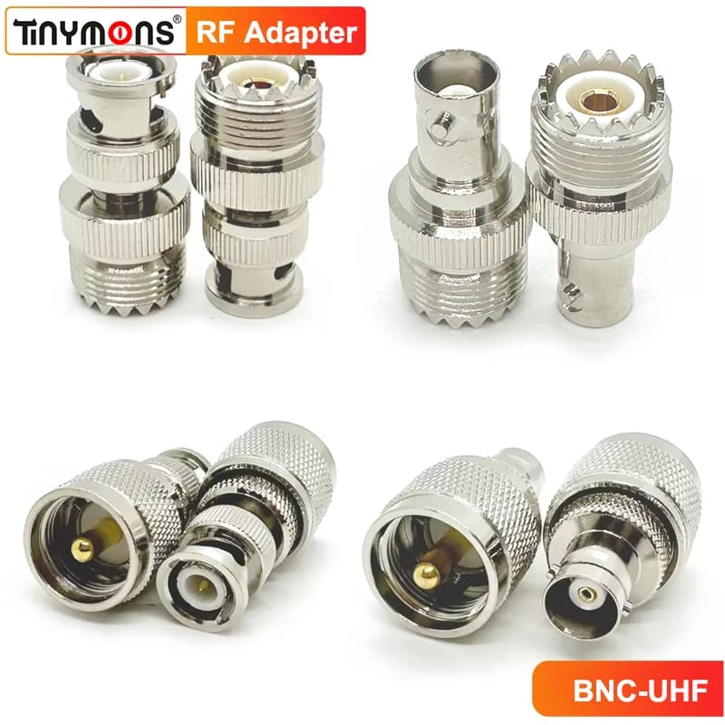 Q9 BNC to PL259 UHF Adapter PL-259 SO239 UHF Male Female to BNC RF Coaxial Cable Connector Radio Antenna Converter Pure Copper