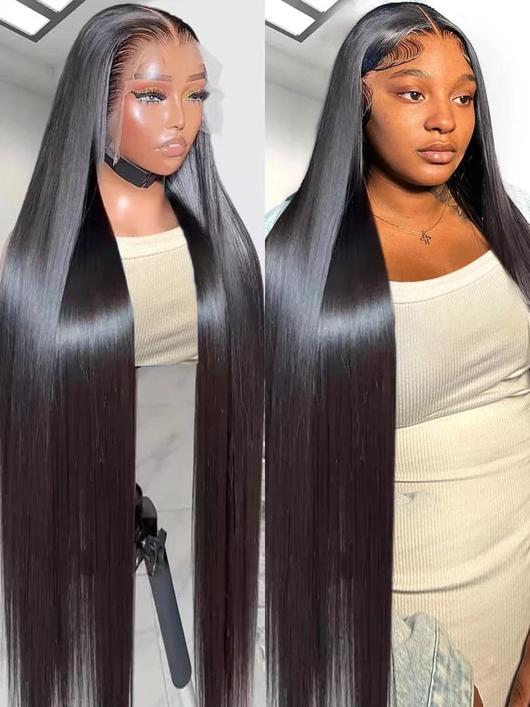 13X6 Hd Lace Frontal Wig Human Hair 13X4 Hd Transparent Lace Front Wig 30 Inch Brazilian Bone Straight Human Hair Wigs For Women