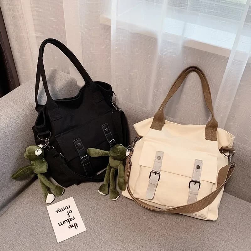 Versatile Canvas Bag Shoulder Bags for Women Purse and Handbag Crossbody Bag Tote Bag for Women Mother Kids Bags School Bags Sac