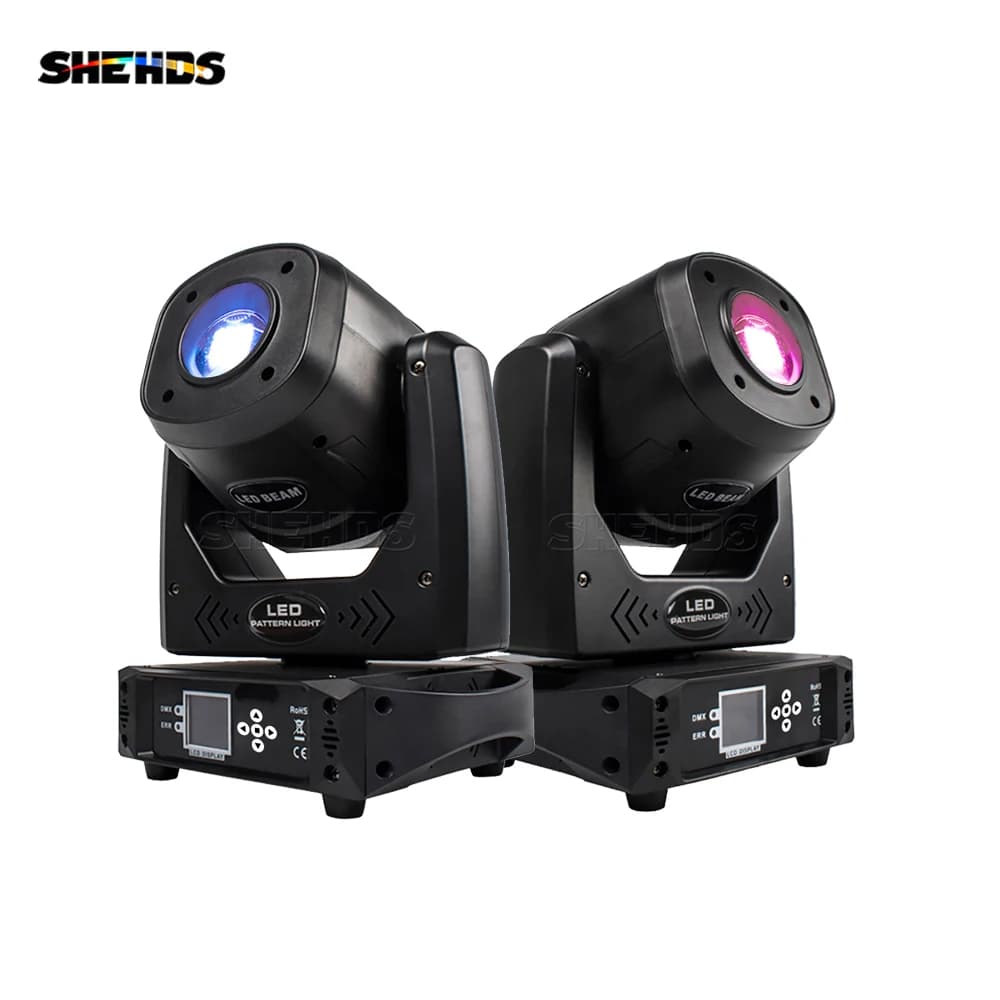 SHEHDS 2PCS 100W LED Moving Head 6 Facet Prism DJ Projector DMX 512 Fanciful Spot Light For Disco Wedding Nightclub Audience