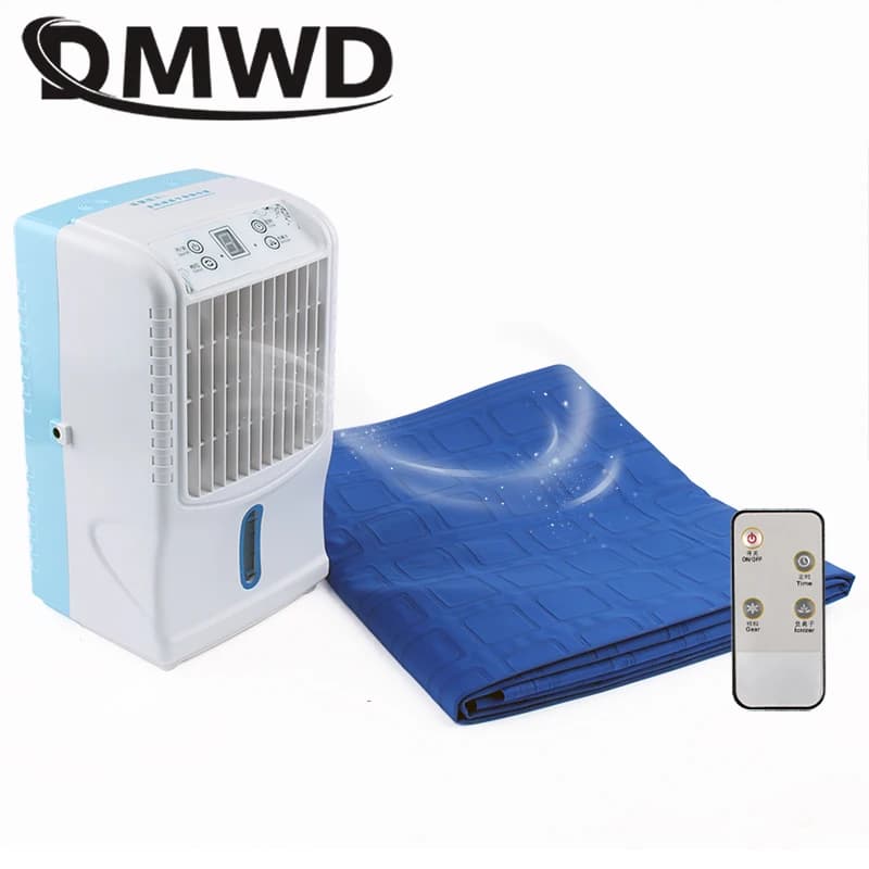 Electric Cooling Bed Ice Mat Pad Air Conditioning Cooler Fan Remote Control Chiller Water Circulation Refrigeration Mattress EU