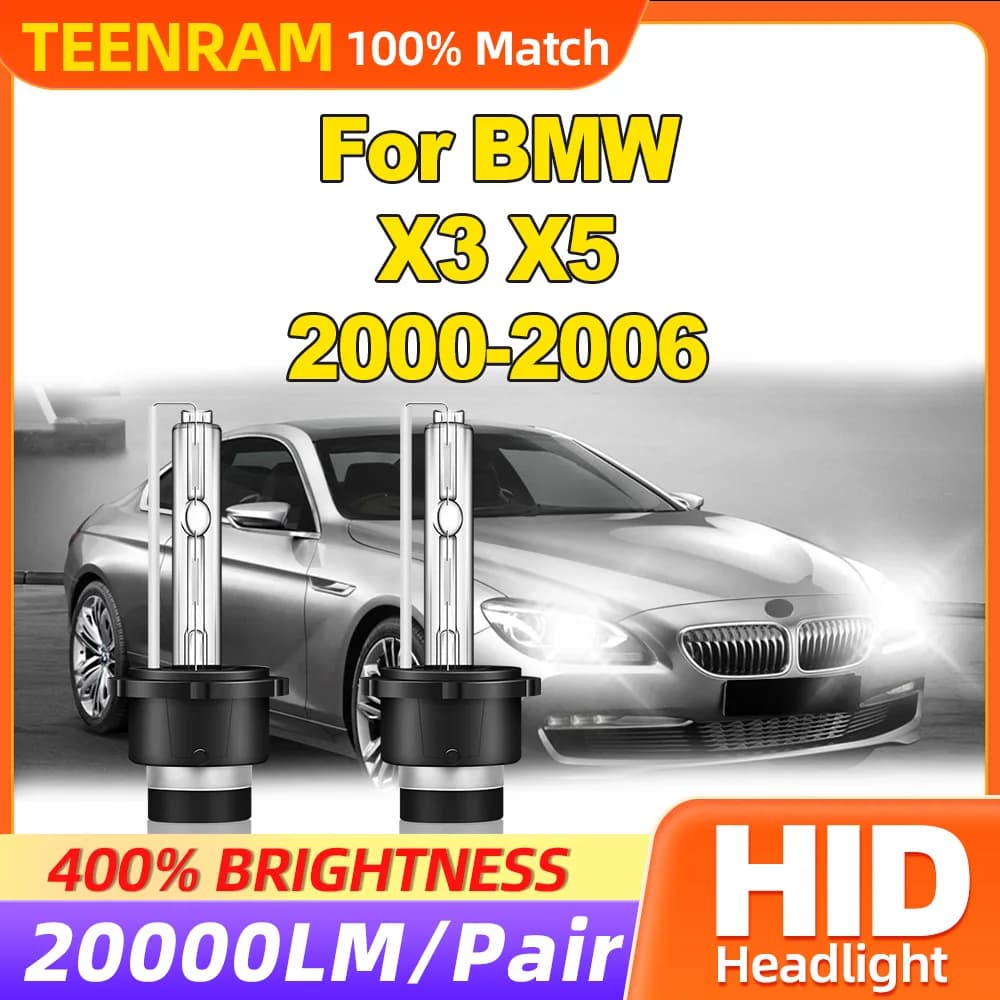 35W D2S HID Xenon Headlight Bulbs 20000LM LED Car Lights 12V Auto Lamps 6000K For BMW X3 X5 2000 2001 2002 2003 2004 2005 2006