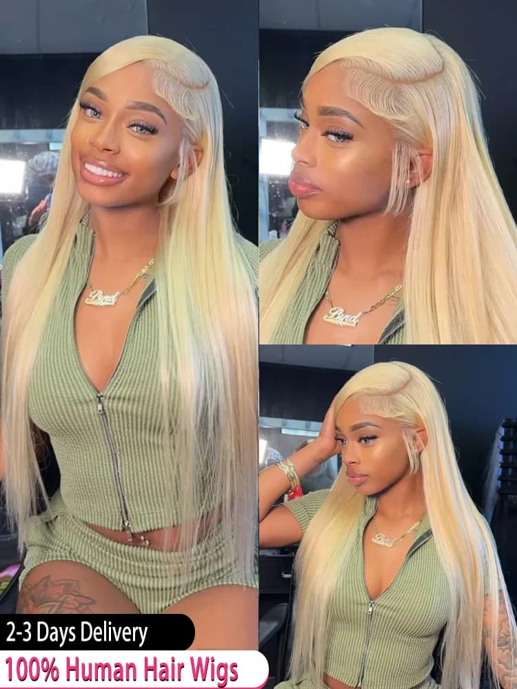 40 50 Inch 613 Blonde Human Hair Wig 13x6 Hd Lace Frontal Wig Brazilian Bone Straight Lace Front Colored 100% Human Hair Wigs