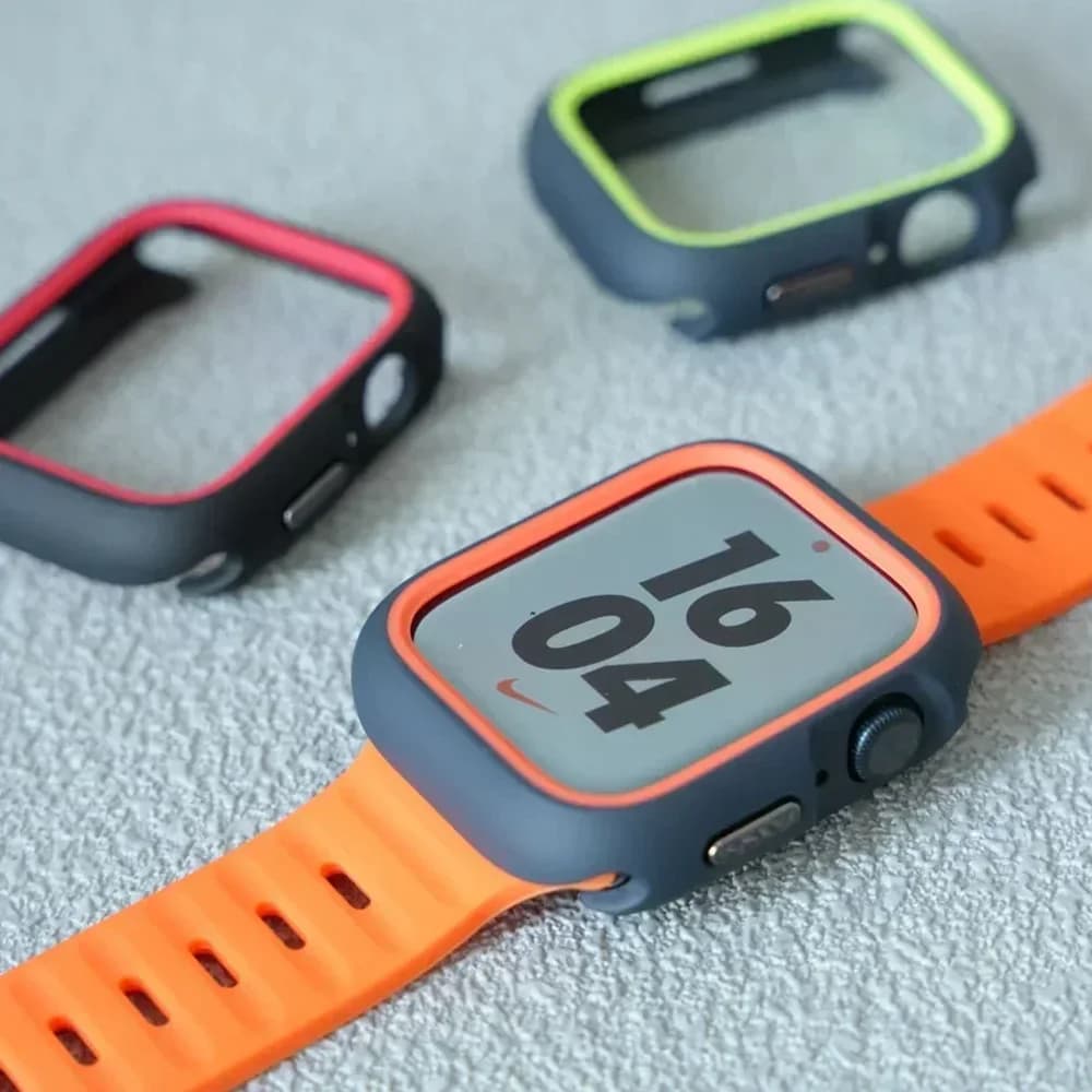 TPU Case+Silicone Strap For Apple Watch Band ultra 49mm 42mm 38mm Sport Band For Iwatch series9 8 7 6 SE 5 4 45mm 44mm 40mm 41mm