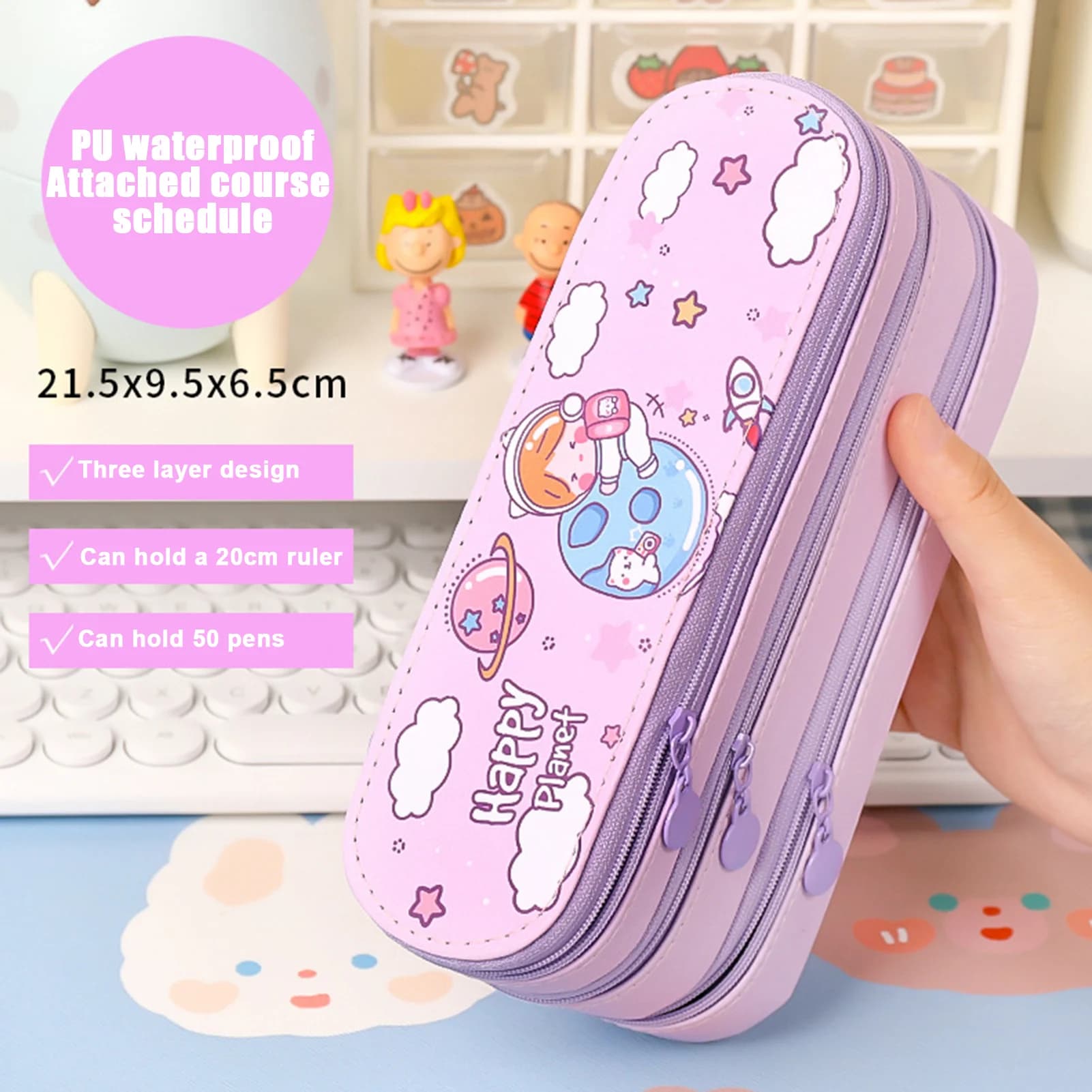 Primary School Children Pencil Box Cartoon Cloth Pencil Case for Children Kids Boys Girls