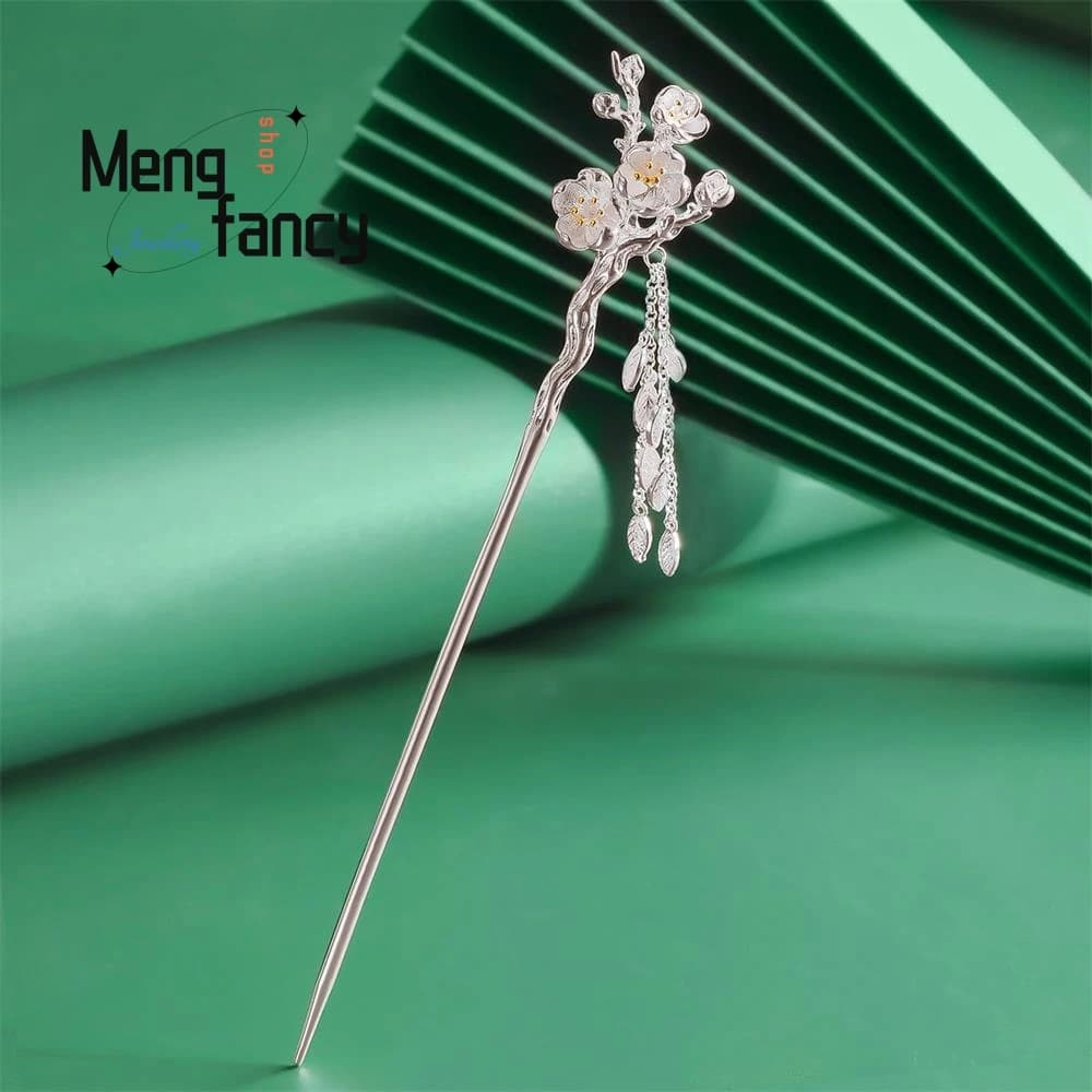 Chinese Style Colour Separation Magnolia Flower Ancient Style Hairpin High-class Sense Headgear Exquisite Luxury Fashion Jewelry