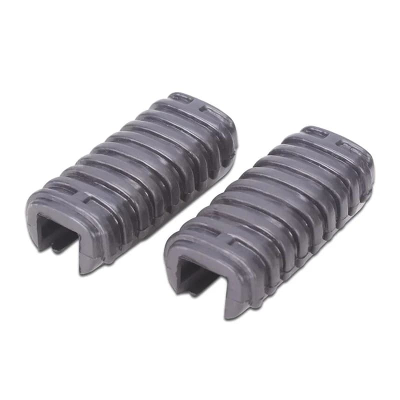 Black Motorcycle Front Footrest Rubber Cover Shell Foot Pedal Set Rubber For Honda Steed400 Steed600 Shadow Magna VLX400 VLX600