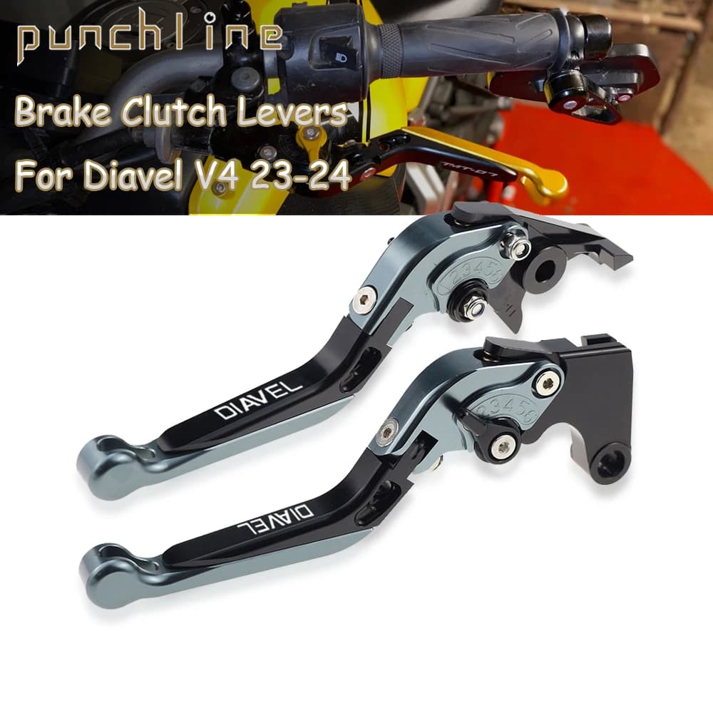 Fit XDiavel/S 2011-2022 Adjustable Clutch Handles For Diavel Carbon XDiavel S 11-22 Folding Extendable Brake Levers