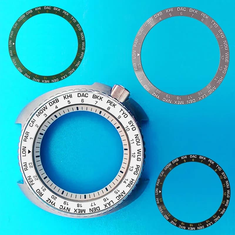 Ceramics 38*30.7mm  Bezel Insert Fits SKX007 SKX009 SRPD  Movement Bezel Insert Ring Men Watch Repair Parts