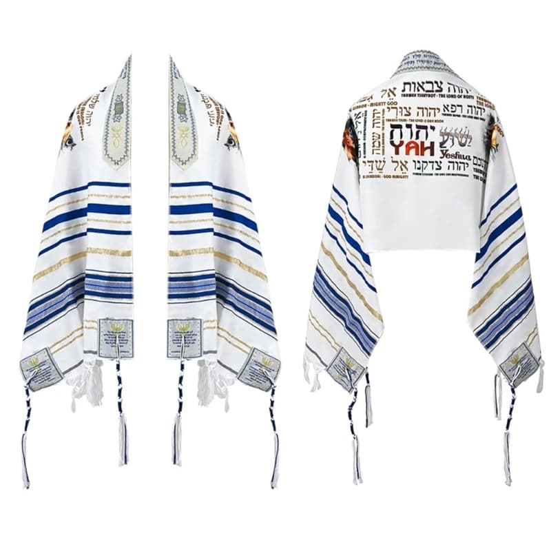Scarf Shawl with Handwoven Tassels Tallit Prayer Shawl Israel Yeshua Shawl Tallit Prayer Shawl Messianic Tallit