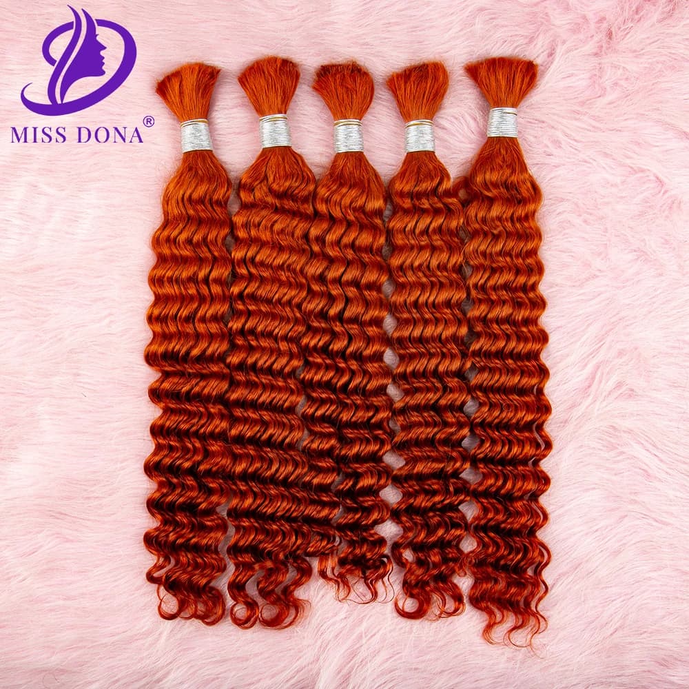 Natural Human Hair No Weft Bulk Real Hair Weaving Curly Hair Bulk Extension Deep wave Hair Bundles