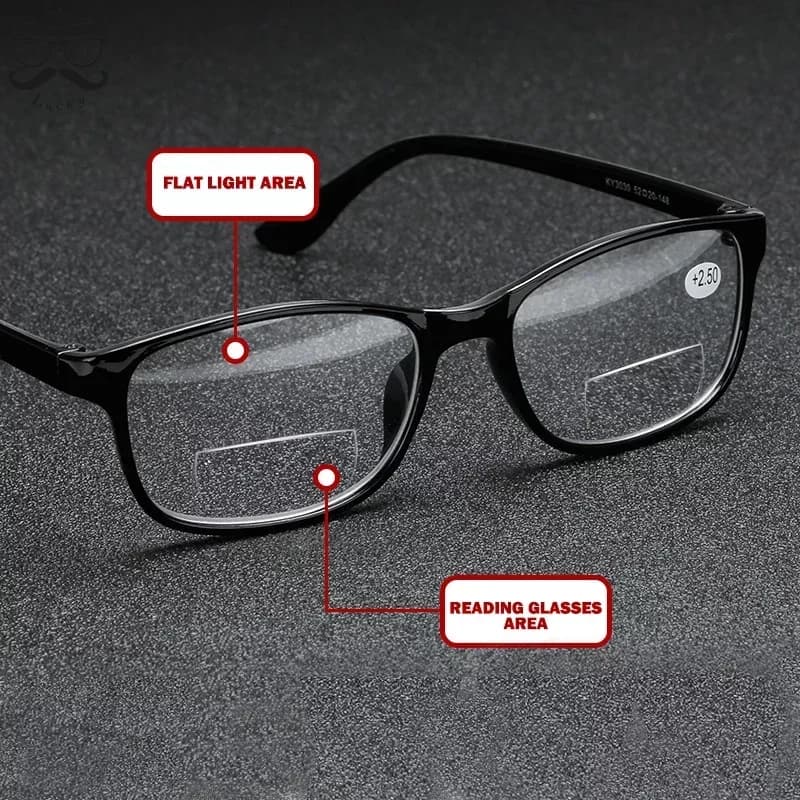 2025 New Men Women Bifocals Reading Glasses Bifocal Far Near Magnification Eyewear Presbyopic Glasses Ultralight Eyeglasses
