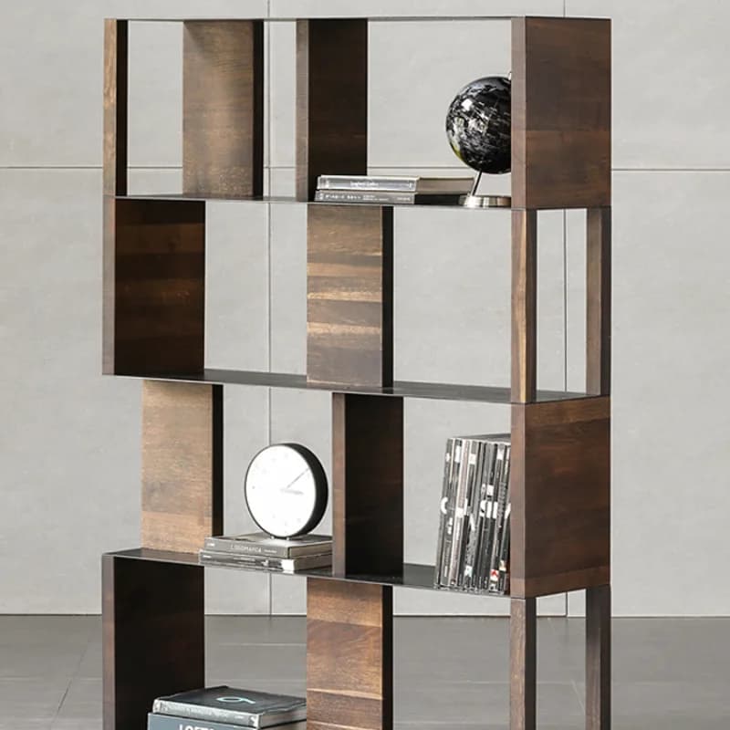 Multi-layer simple solid wood shelf study light luxury North American oak bookshelf floor