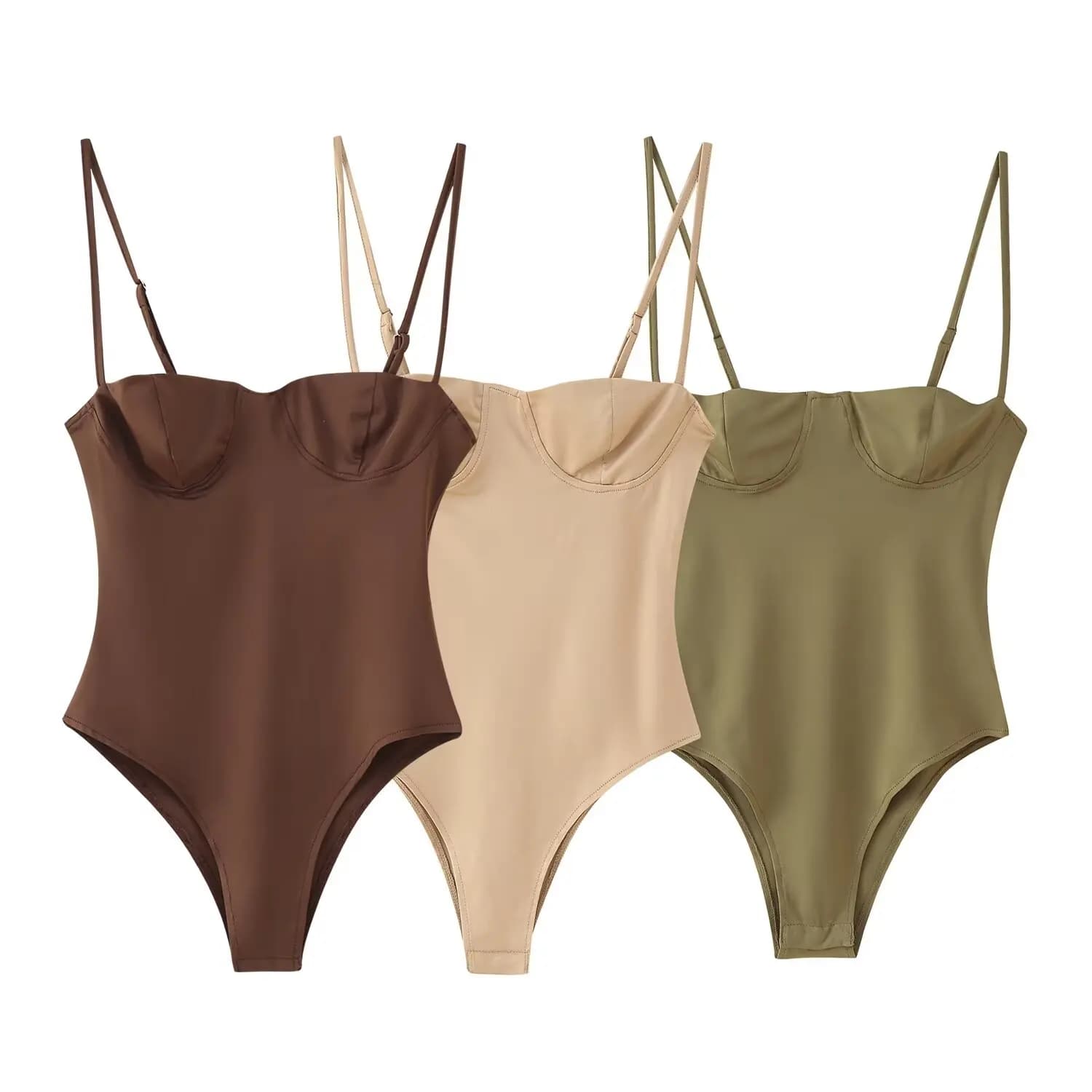 Women's jumpsuit fashionable slim fit underwear style solid color temperament spring new jumpsuit