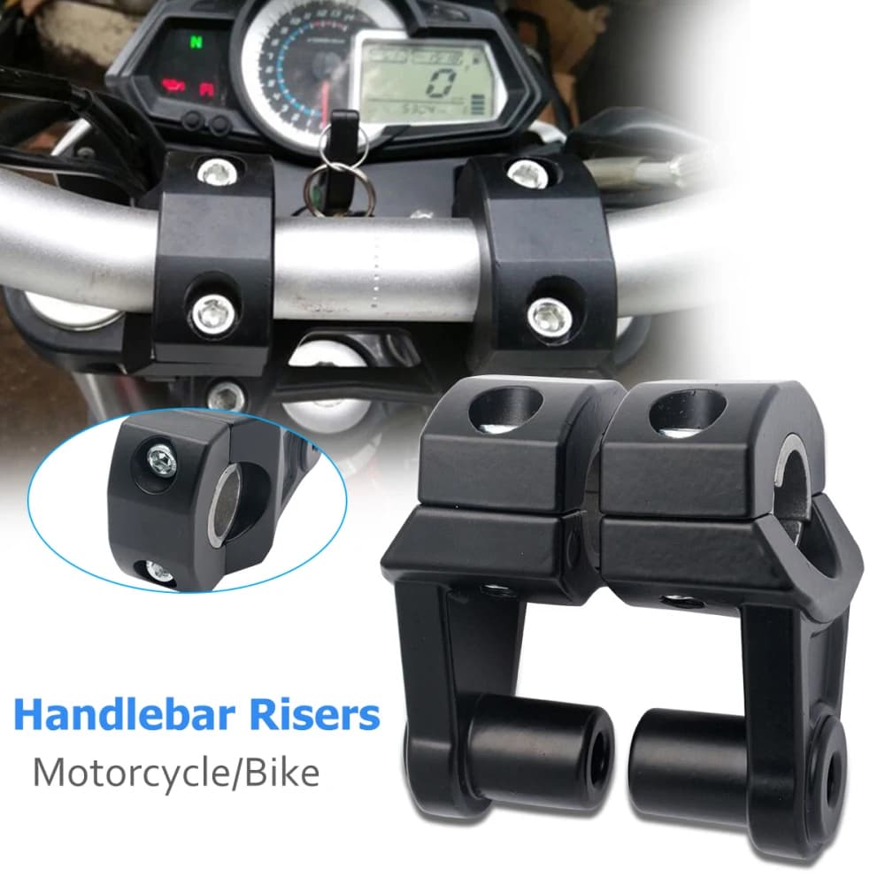 22MM 7/8" Handlebar Motorcycle Mount Clamps Risers Aluminium Alloy Dirt Pit Bike ATV Motorbike Accessories