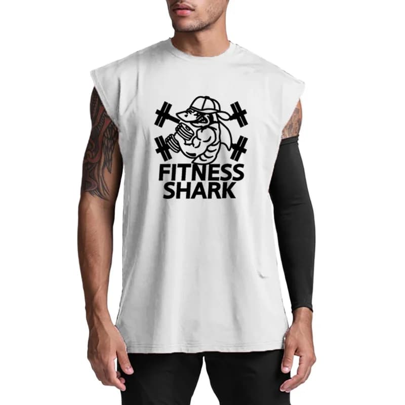 Mens Gym Sports Summer Letter Printed Mesh Bodybuilding Fitness Workout Muscleguys Fahion Casual Breathable O-neck Cool Tank Top