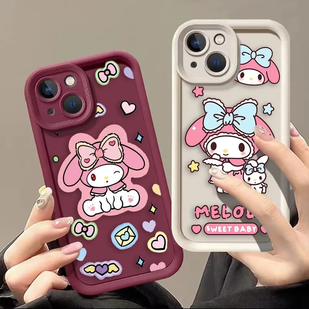 Cute Cartoon My Melody Phone Case For Redmi A1 NOTE 13 12 12S 11 11T 10 9 9S PRO PLUS Soft Silicone Case Cover Funda Coque Shell