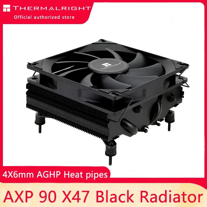 Thermalright AXP90-X47 Low Profile CPU Air Cooler with Quite 90mm PWM Fan 4 Heat Pipes radiator for AMD AM4 Intel LGA 115X 1200