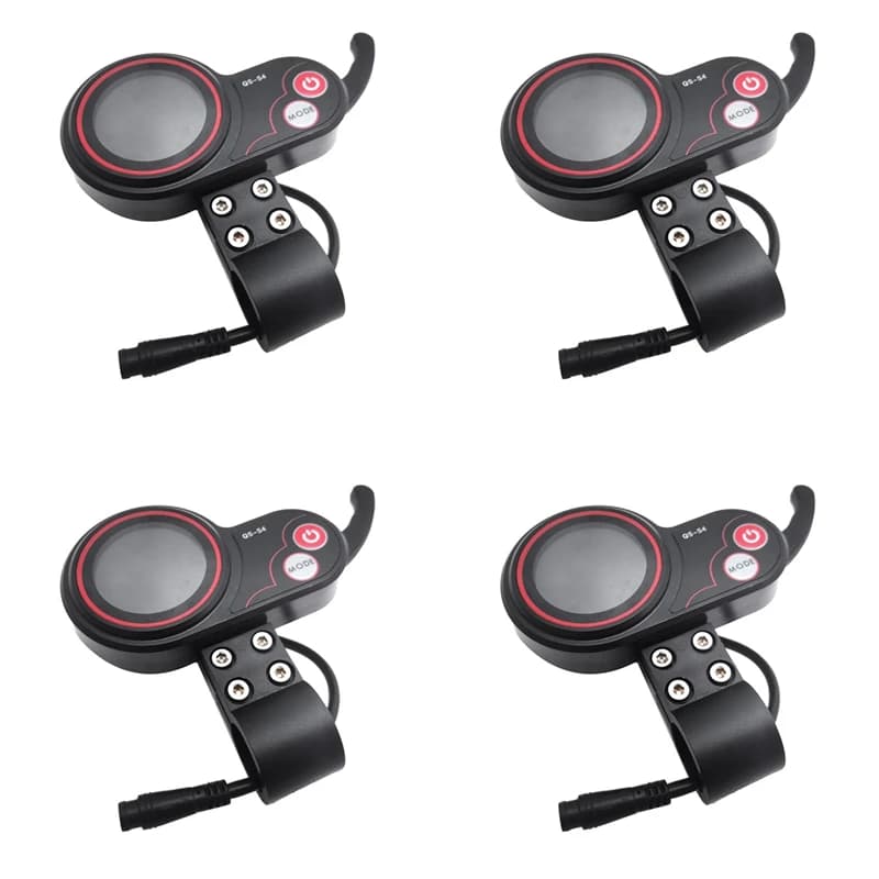 4X QS-S4 48V-60V Thumb Throttle LCD Display Meter For Zero 8 9 10 8X 10X Electric Scooter 6PIN Display Accessories