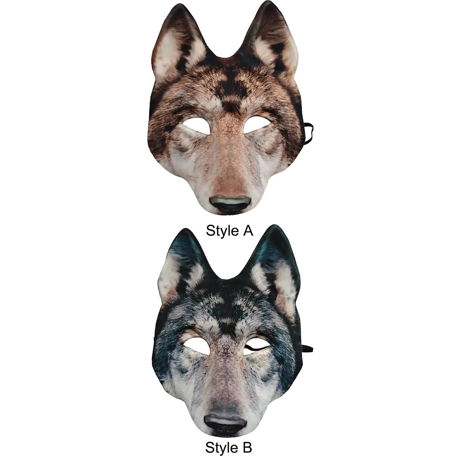 Wolf Head Mask Breathable Practical Novelty Mask for Cosplay Party Carnival