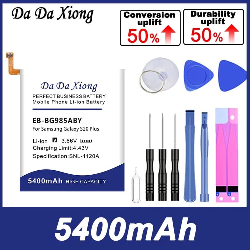 High Quality EB-BG985ABY 5400mAh Replacement Battery For Samsung Galaxy S20 Plus S20+ Mobile phone Batteries + Free Tools