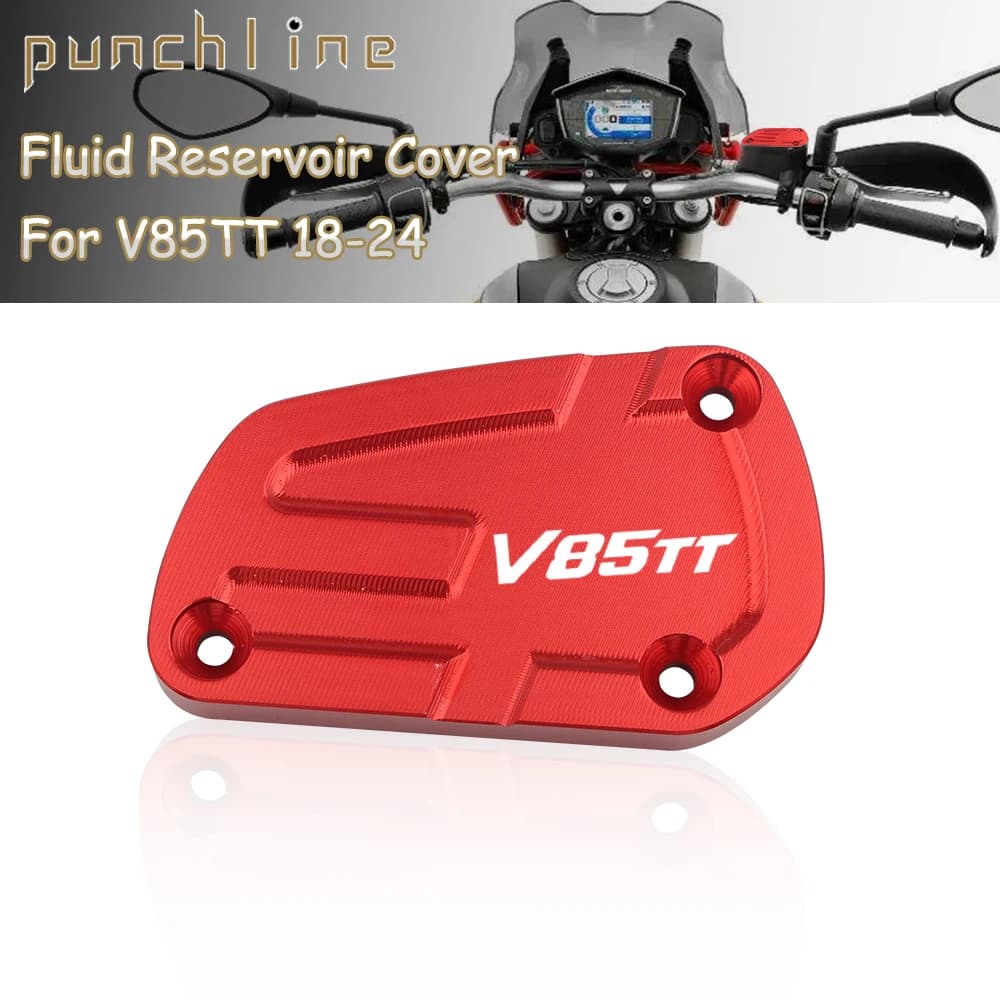 Fit For V85TT V 85 TT 2018-2024 Front Brake Cylinder Fluid Reservoir Cover Cap