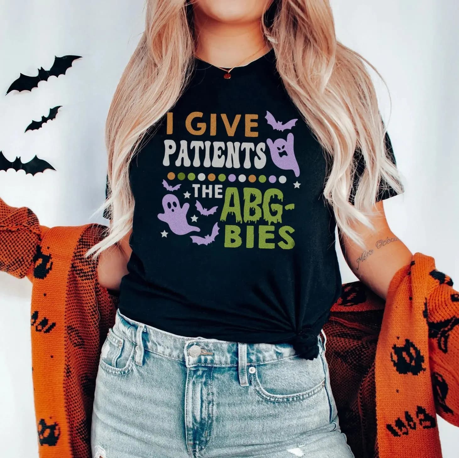 Cute Halloween Respiratory Therapist Nurse T Shirt Spooky Boo Group Ghost Icu Rn Rt Rrt Fall Pumpkin