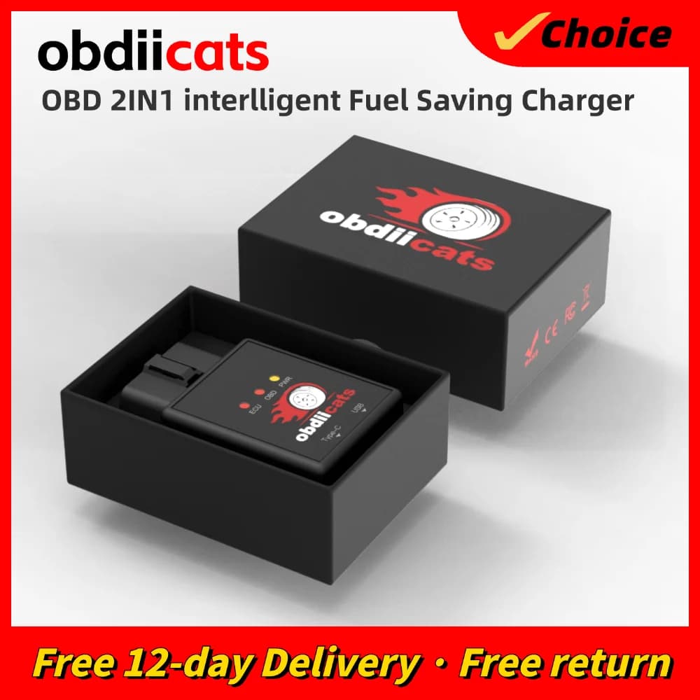 obdiicats OBD 2IN1 Fuel Saving With Fast Charger Chip Tuning Box For Benzine &Diesel Cars Increase Power Upgraded From HK-V3