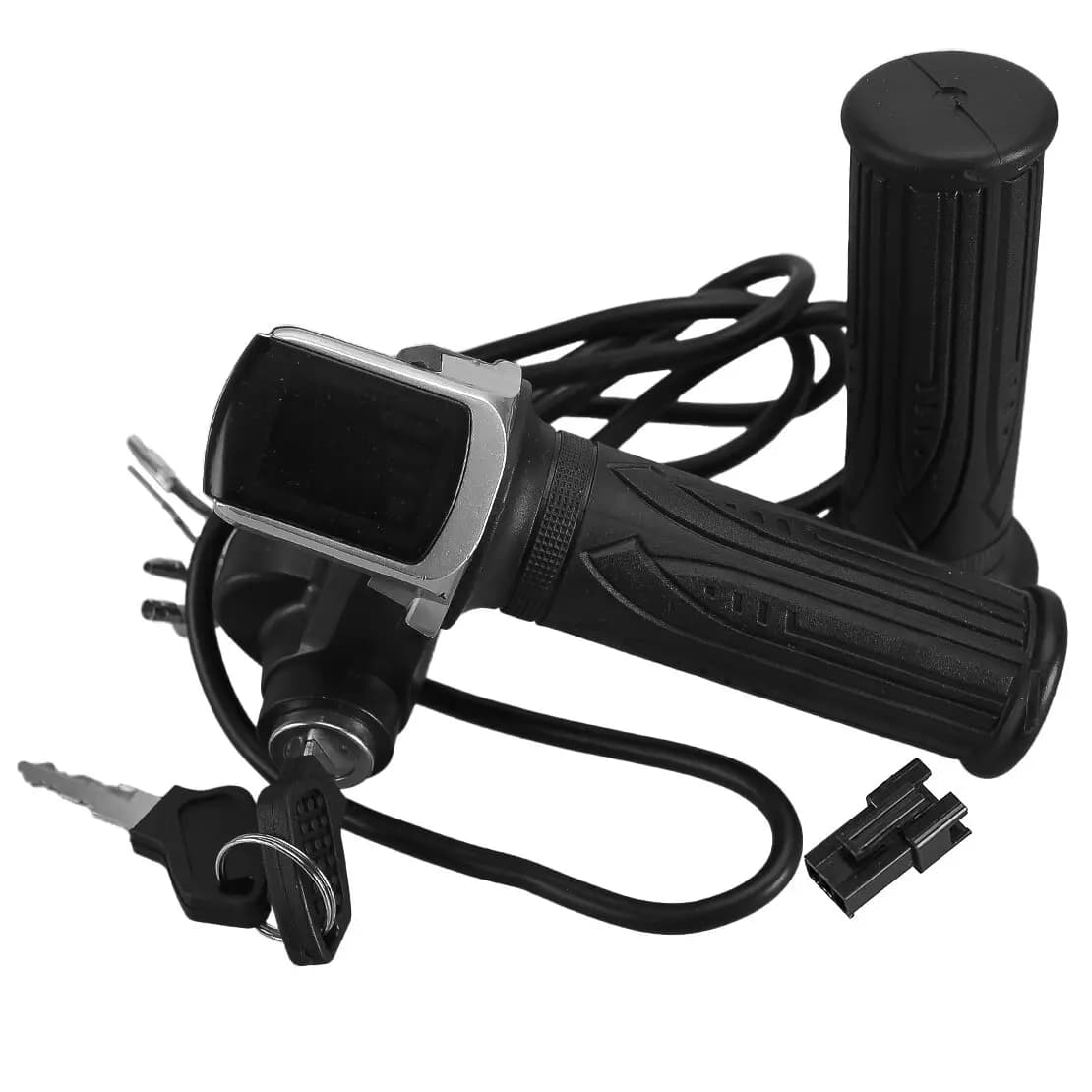 1 Pair 36V Electric Bike Twist Throttle E-bike Bicycle Scooter Speed Control with 2 Keys High Quality
