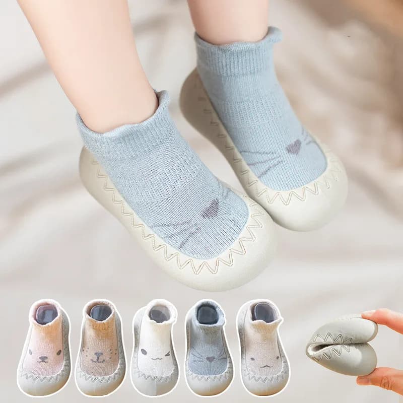 2023 Baby Socks Shoes Infant Cute Cartoon Kids Boy Shoes Soft Rubber Sole Child Floor Sneaker Boy Girl First Toddler Walker