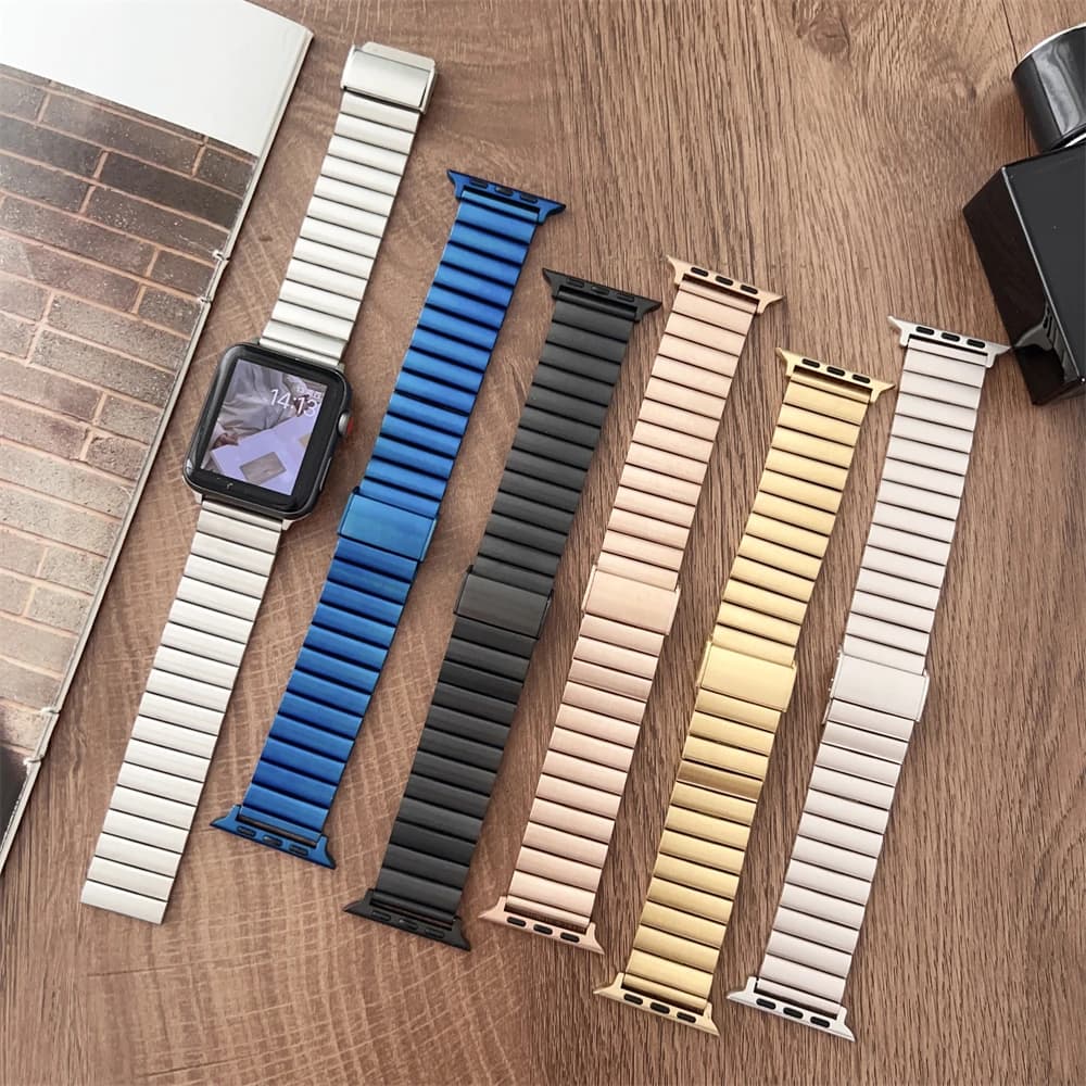 Stainless Steel Strap For Apple Watch Series 10 9 8 7 46mm 41mm 45mm 44mm 40mm For iWatch Ultra 2 49mm 38 42mm Metal Link Band