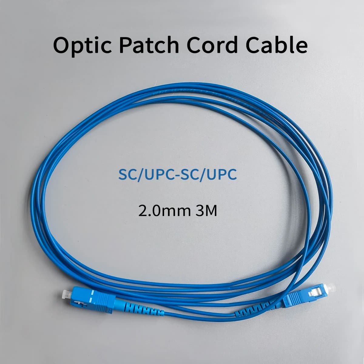 Fiber Optic Internet Cable FTTH SC/UPC-SC/UPC 2.0mm Single Mode Single Core Converter Patch Cord Fiber Optic Extension Cable
