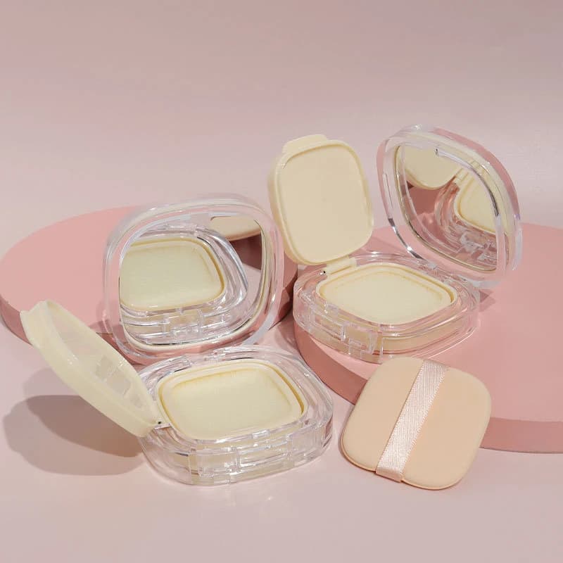 1PC Portable Plastic Sub Packaging Of Liquid Foundation Box Empty Container Mirror Cosmetic Sifter Travel Makeup Container Matte