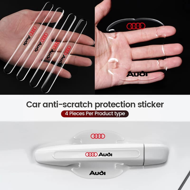 Car Door Handle Bowl Anti-scratch Sticker Silicone Body Anti-collision Protection Strip For