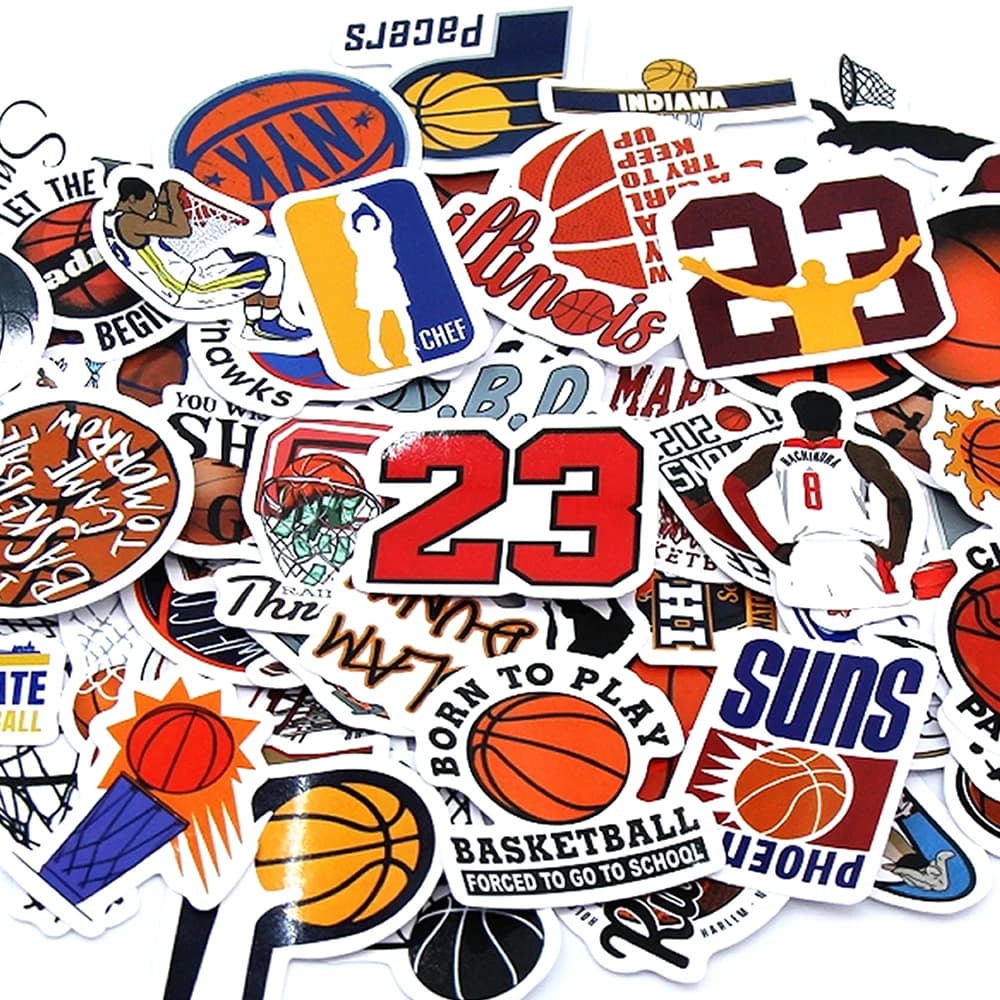 10/50/100 PCS Cute Cartoon basketball Stickers Kawaii Candy Colors Stickers Scrapbooking Diary Stickers School Office Stationery